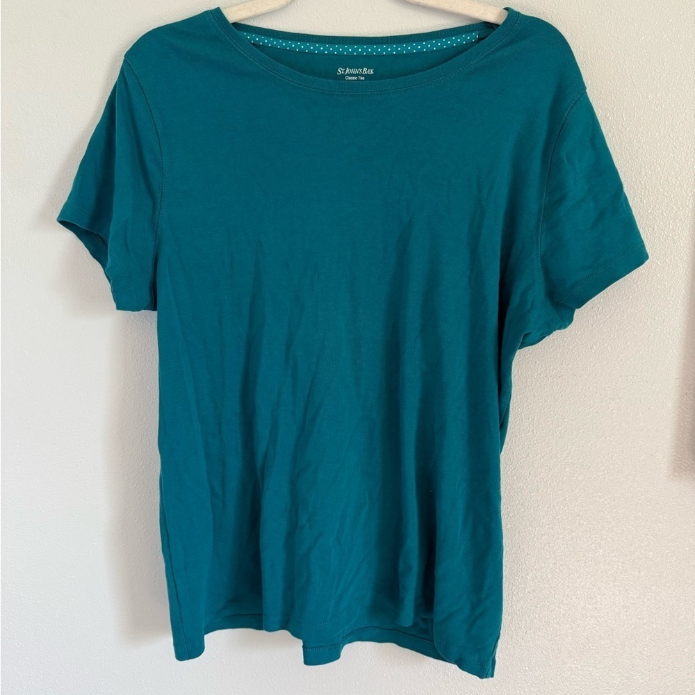 St. John's Bay Women’s Classic Teal Tee Size XL